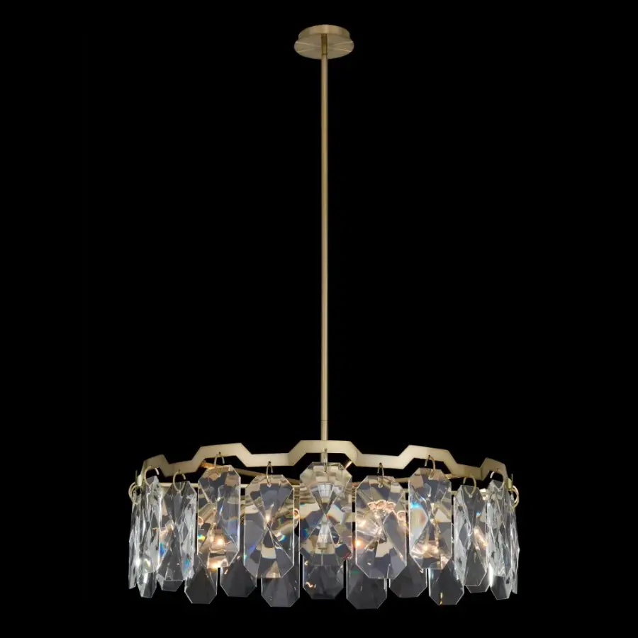 Piatta 34" Pendant in Champagne Gold