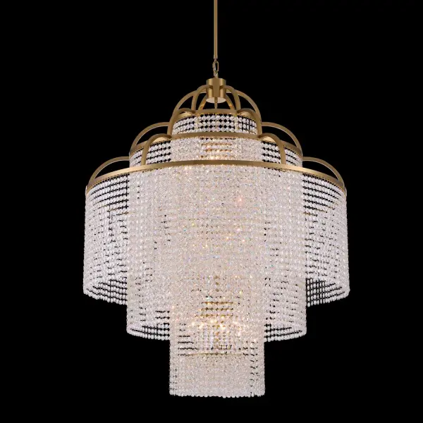 Grand Art Deco Statement Piece with Layered Firenze Crystal