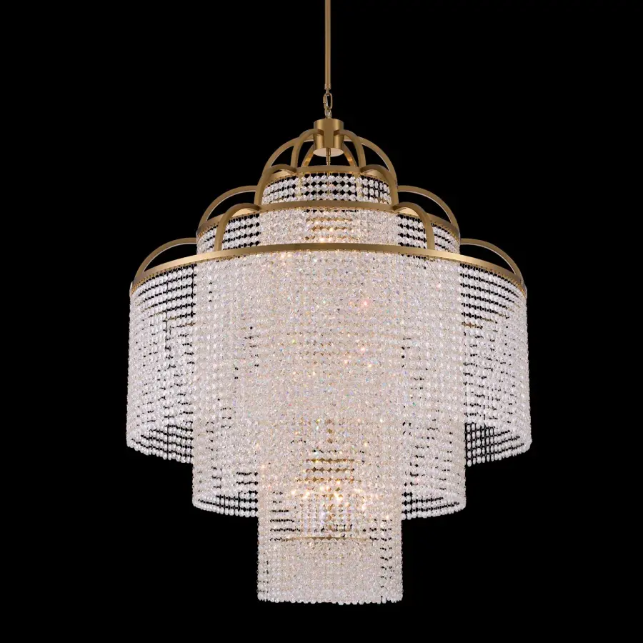 Grand Art Deco Statement Piece with Layered Firenze Crystal