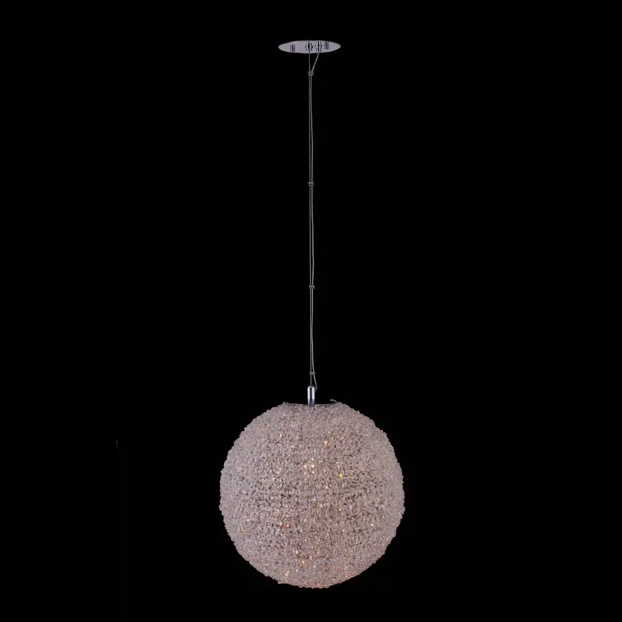 Lina 18" LED Orb Pendant in Polished Chrome
