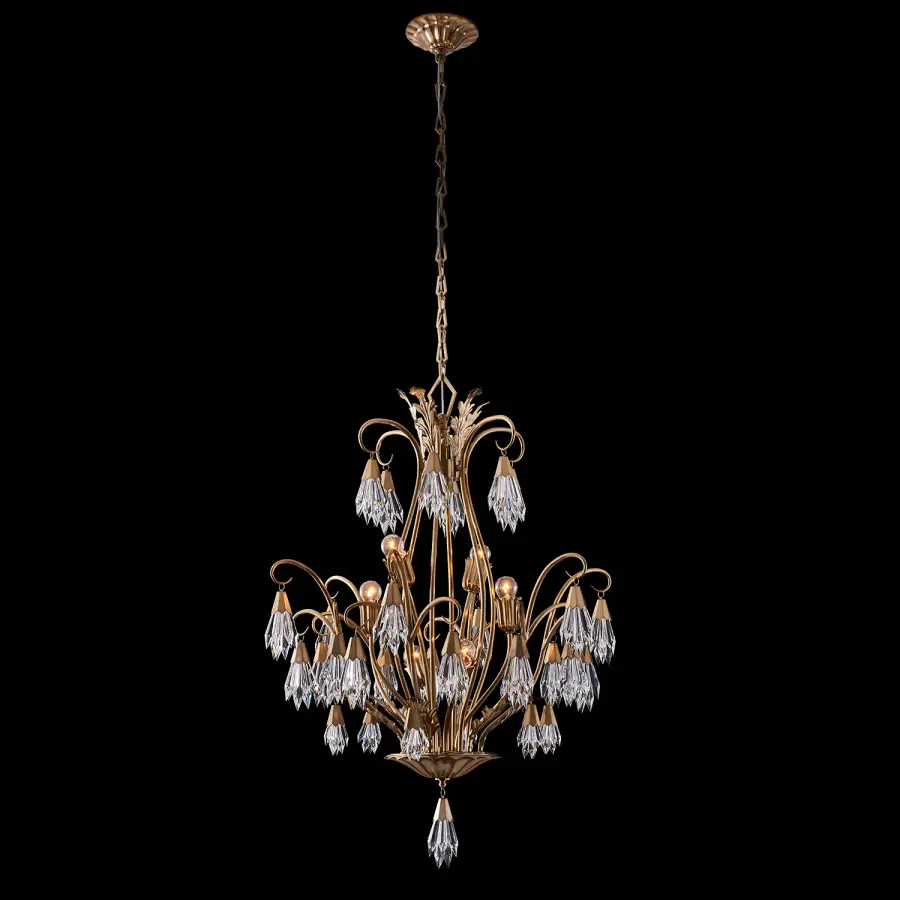 Tulipani 28" Chandelier in Winter Brass - Image 1