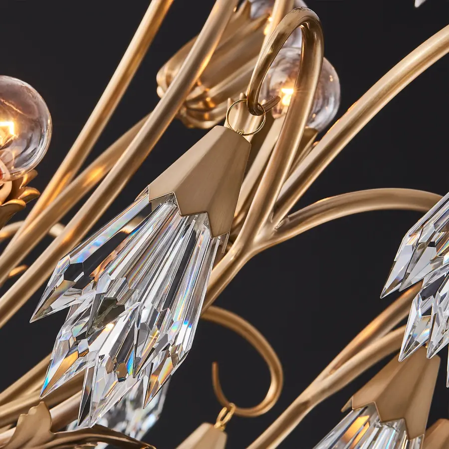 Tulipani 28" Chandelier in Winter Brass - Image 4