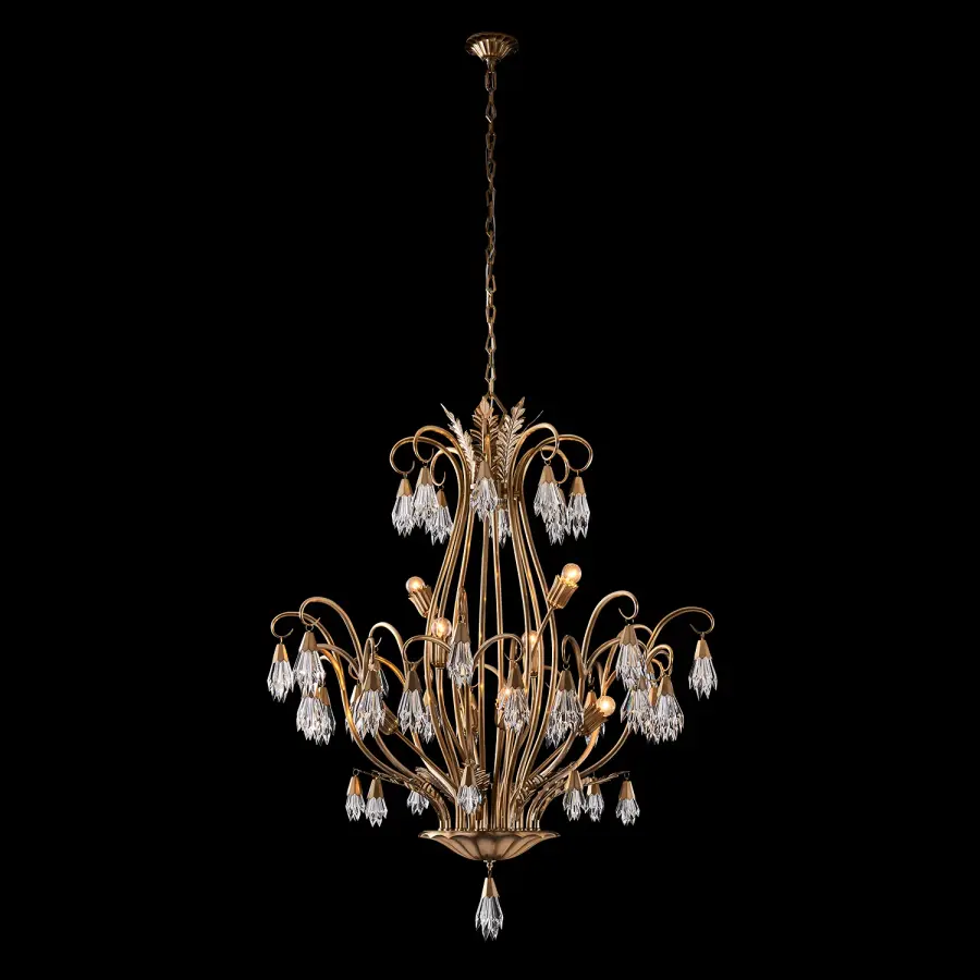 Tulipani 38" Chandelier in Winter Brass - Image 1