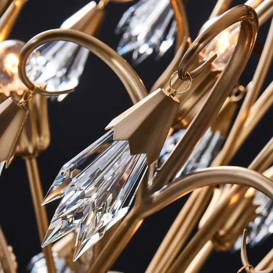 Tulipani 38" Chandelier in Winter Brass - Image 5