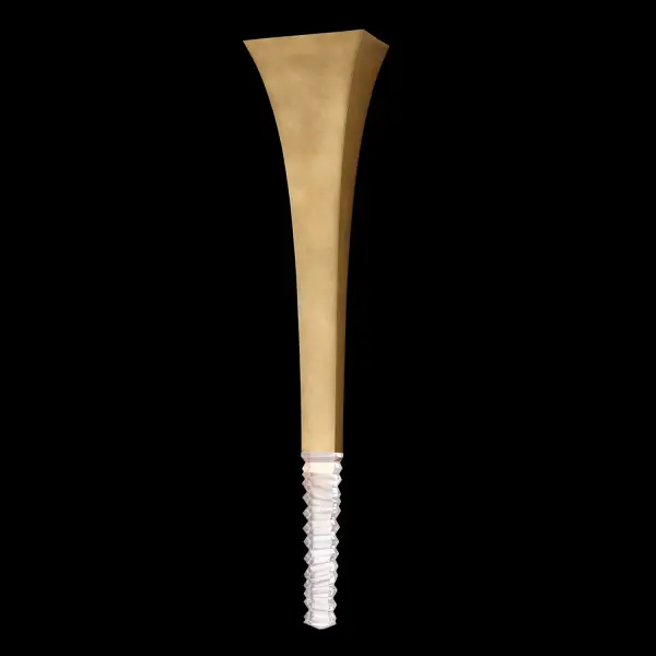 The Roman LED Wall Sconce combines timeless Art Deco elegance with modern LED efficiency. Featuring solid brass construction and large crystal accents, this 40-inch tall fixture provides both uplighting and downlighting.