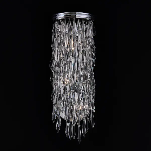 Glamorous Crystal Fringe Wall Sconce with Bohemian Flair - Image 1