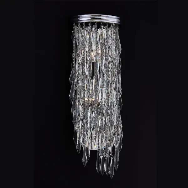 Glamorous Crystal Fringe Wall Sconce with Bohemian Flair - Image 2