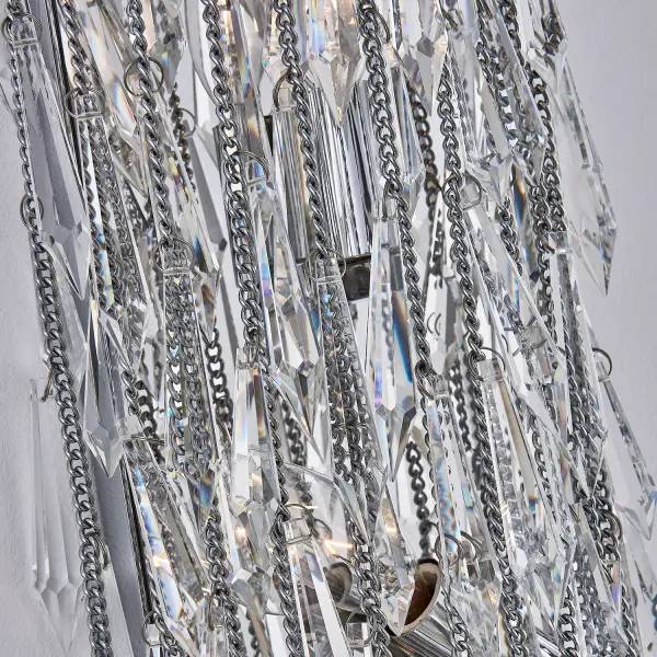 Glamorous Crystal Fringe Wall Sconce with Bohemian Flair - Image 4