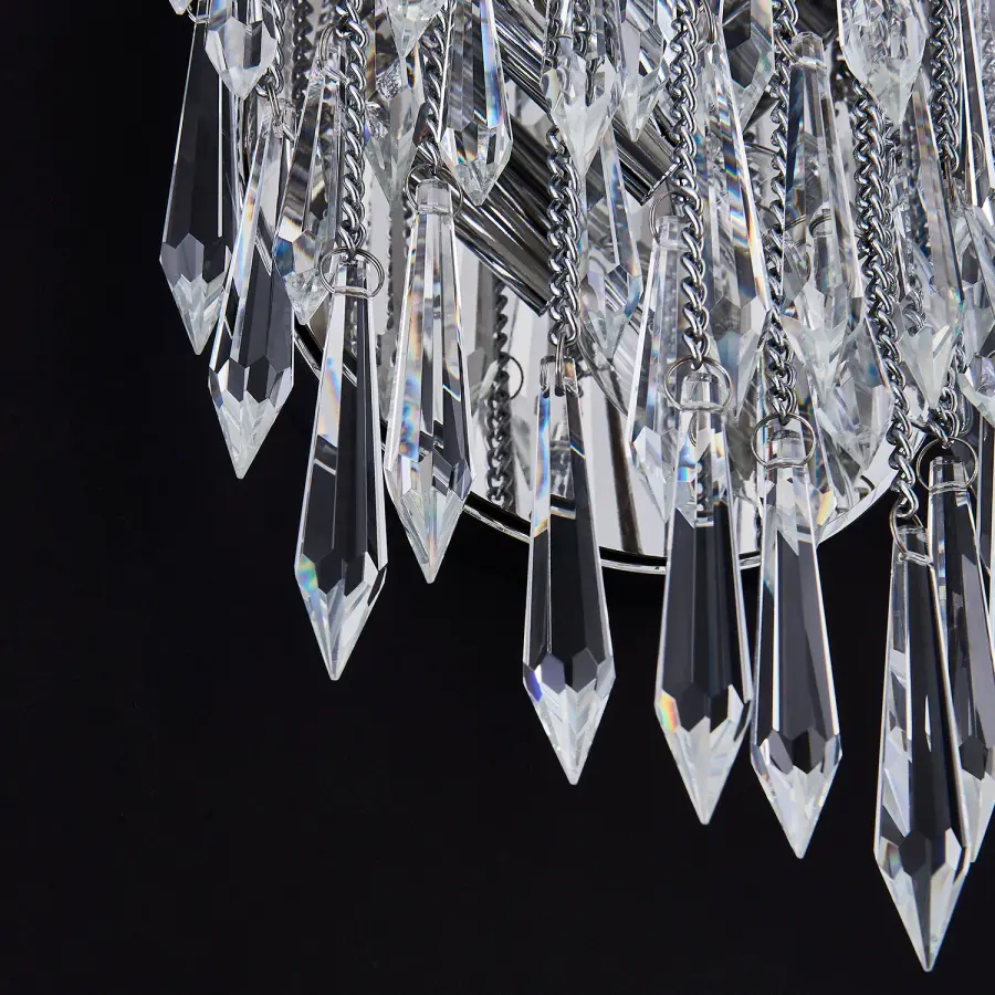 Glamorous Crystal Fringe Wall Sconce with Bohemian Flair - Image 5