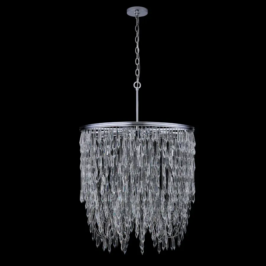 Stunning Bohemian Glam Crystal Chandelier with Dramatic Fringe Design - Image 1