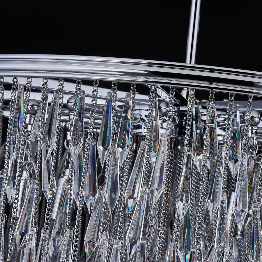 Stunning Bohemian Glam Crystal Chandelier with Dramatic Fringe Design - Image 4