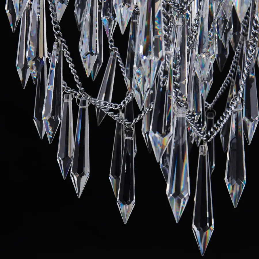 Stunning Bohemian Glam Crystal Chandelier with Dramatic Fringe Design - Image 5