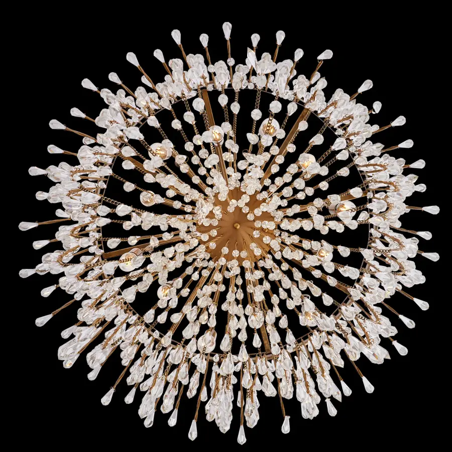 Frangia 29" Crystal Pendant in Brushed Champagne Gold - Image 2