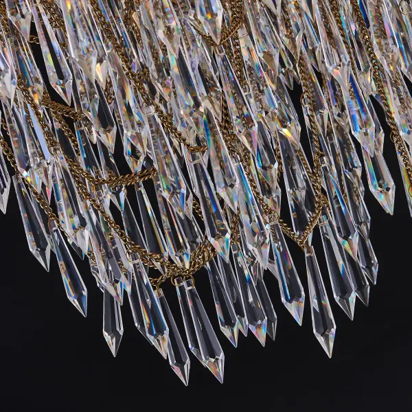 Frangia 29" Crystal Pendant in Brushed Champagne Gold - Image 3