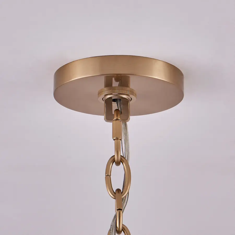 Frangia 29" Crystal Pendant in Brushed Champagne Gold - Image 5