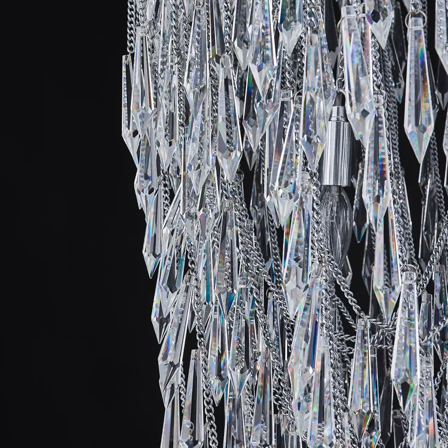 Stunning Boho Glam Crystal Chandelier with Dramatic Fringe Design - Image 5