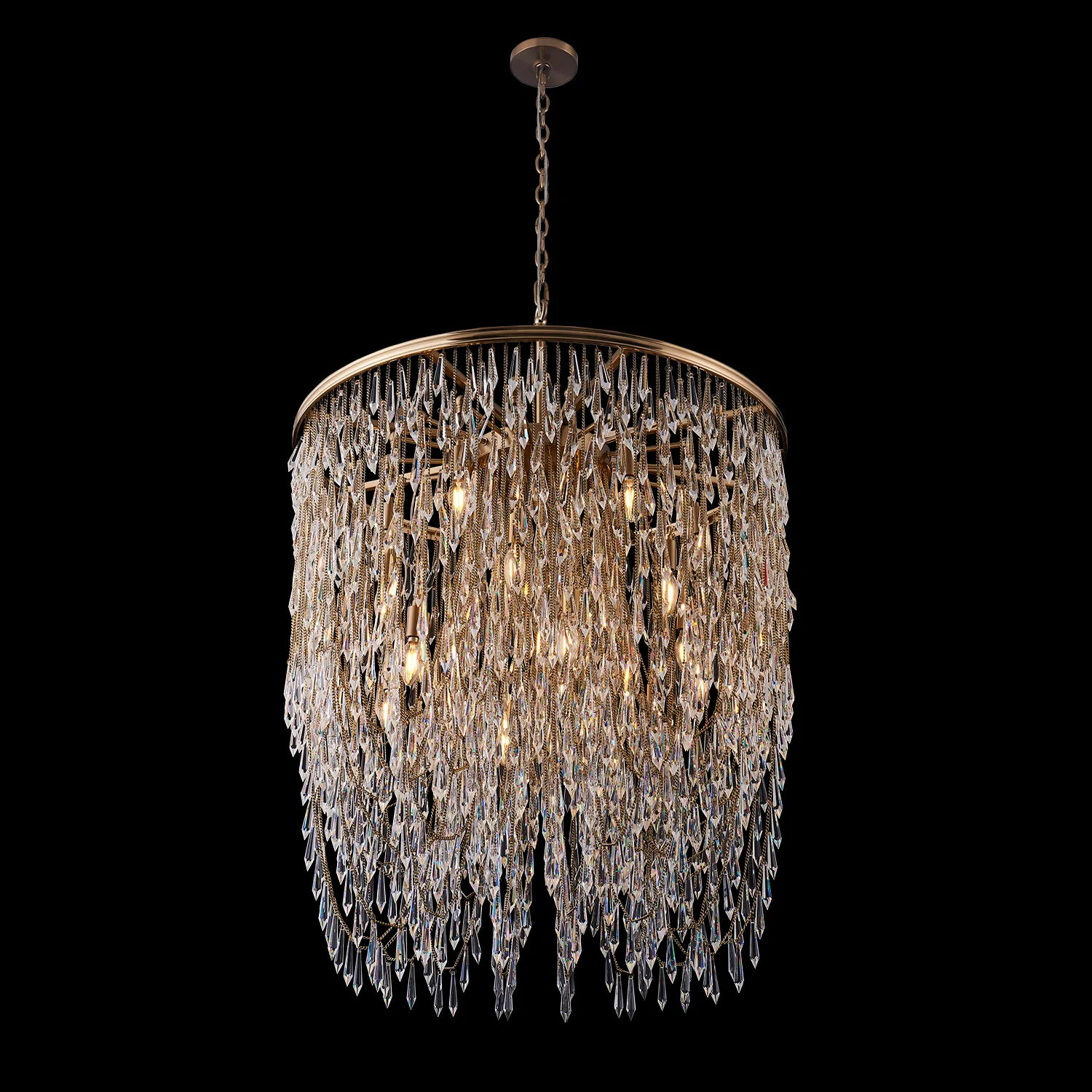 Frangia 34" Pendant in Brushed Champagne Gold