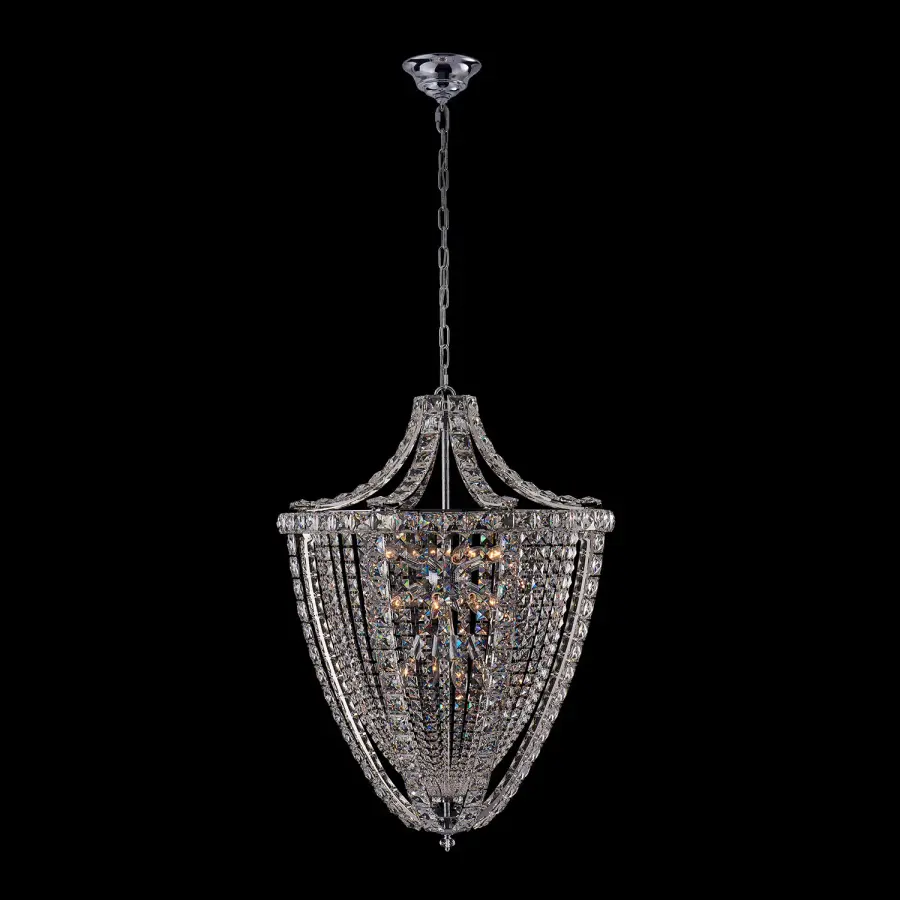 Scudo 27" Crystal Pendant in Polished Chrome - Image 1