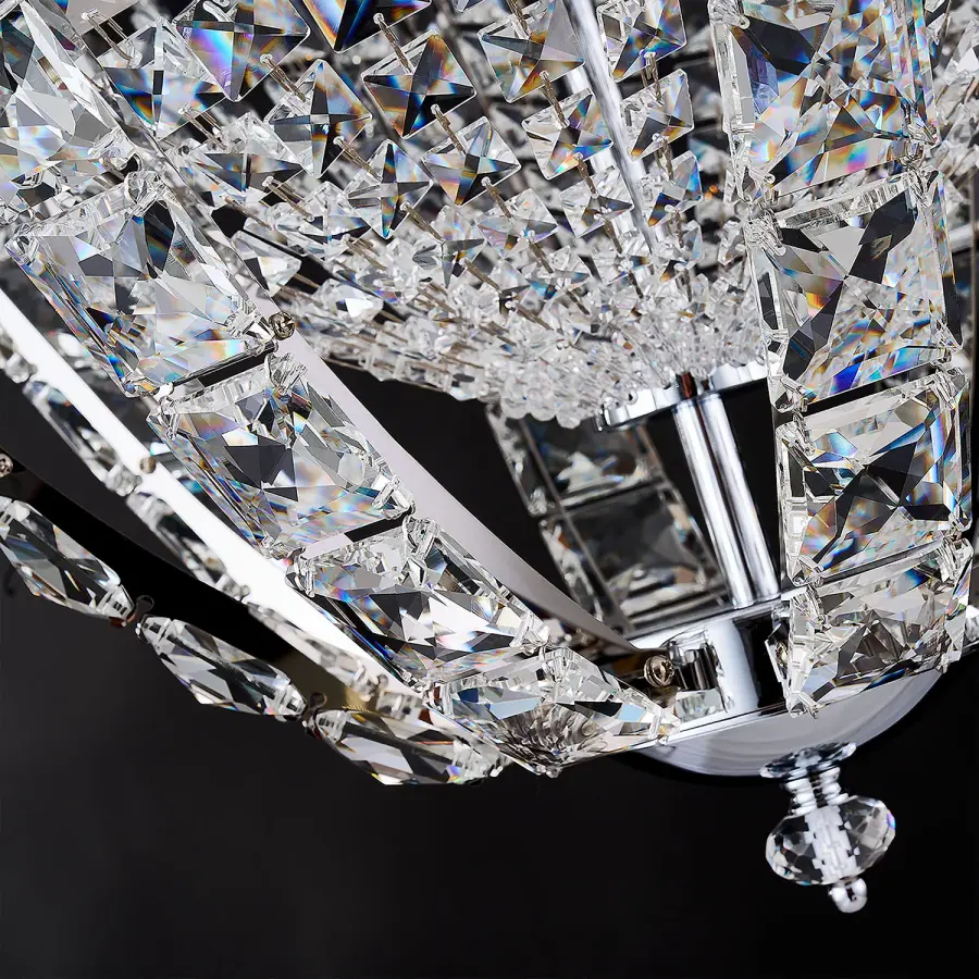 Scudo 27" Crystal Pendant in Polished Chrome - Image 4