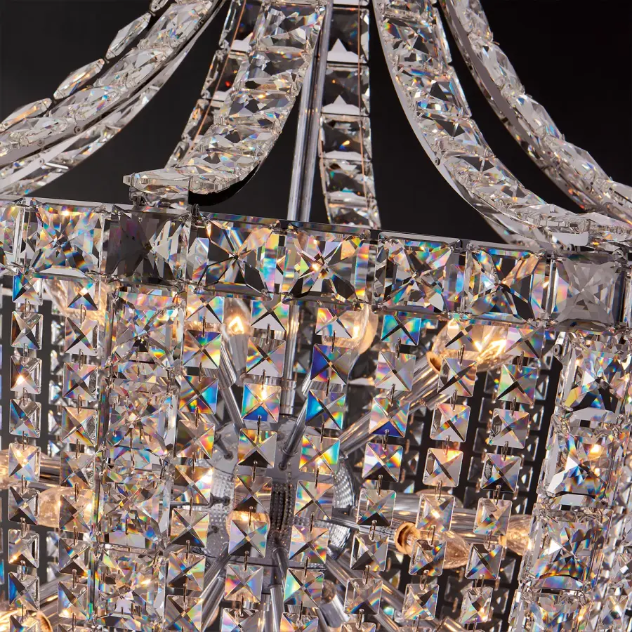 Scudo 39" Crystal Pendant in Polished Chrome - Image 2
