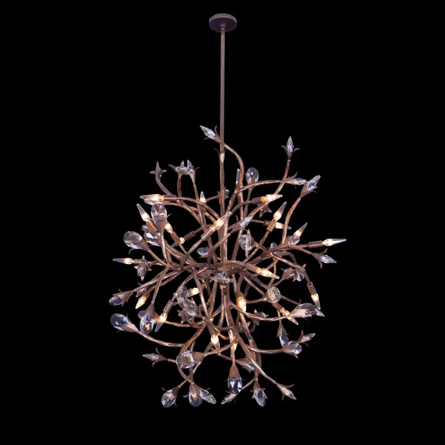 Fiore 34" Crystal Pendant Chandelier - Image 1