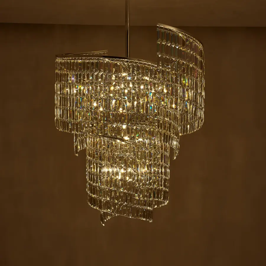 Vortice 31" Crystal Foyer Pendant - Image 2