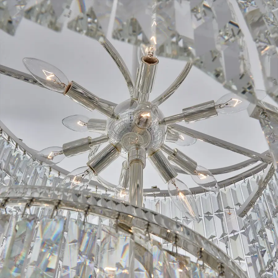 Vortice 31" Crystal Foyer Pendant - Image 4