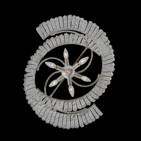 Vortice 22" Crystal Pendant in Polished Silver - Image 2