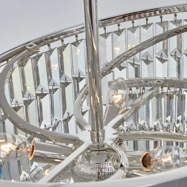 Vortice 22" Crystal Pendant in Polished Silver - Image 4