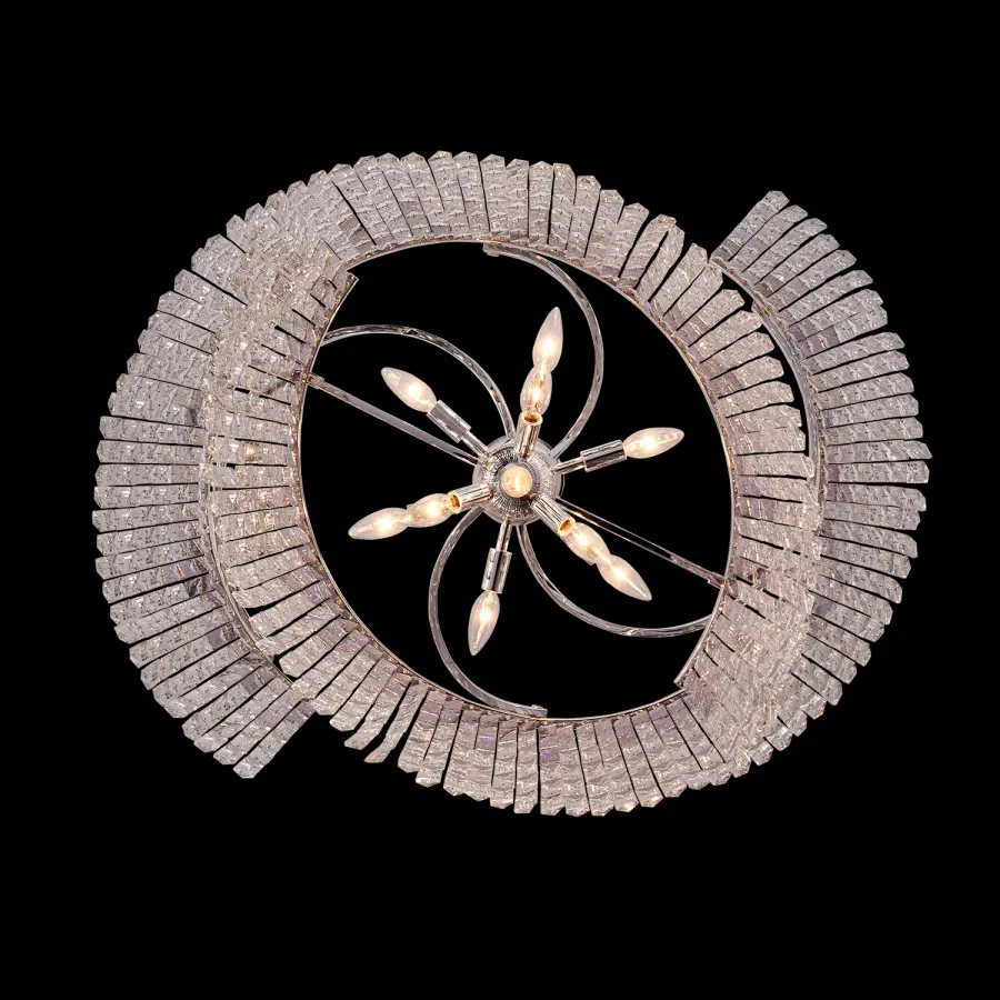 Vortice 31" Crystal Pendant in Polished Silver - Image 3