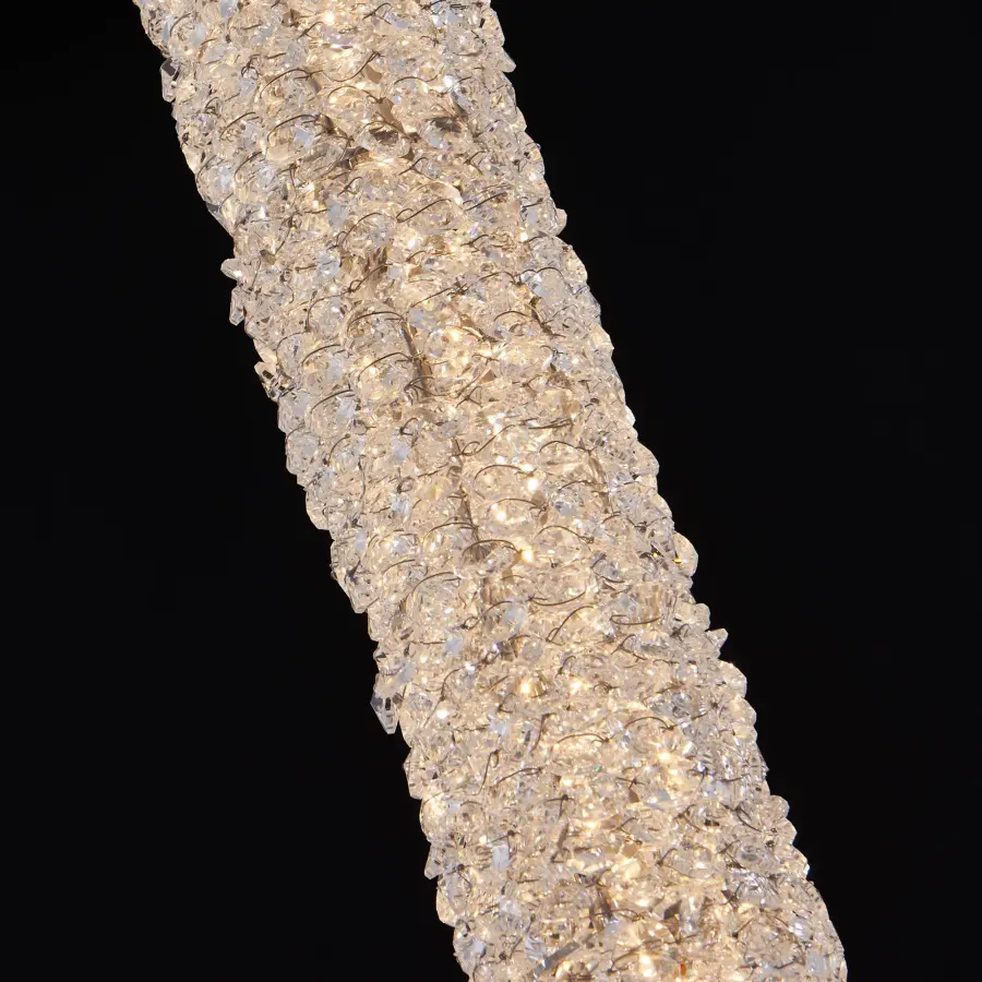 Luxurious Art Deco Mini Pendant with Natural Materials & Integrated LED - Image 4