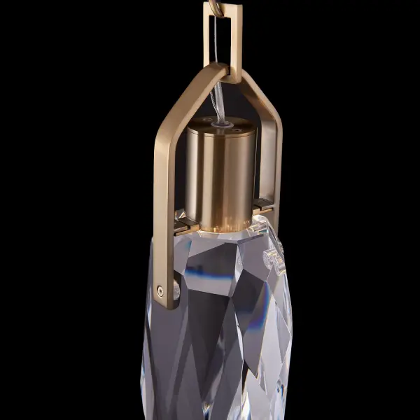 Diamante 1-Light Drop Pendant in Winter Brass - Image 2