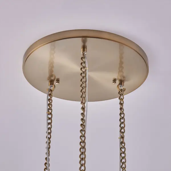 Diamante 3-Light Drop Pendant in Winter Brass - Image 4