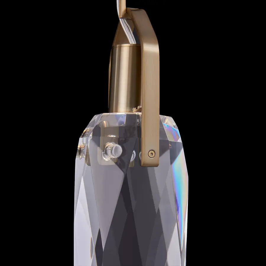 Diamante 3-Light Drop Pendant in Winter Brass - Image 5