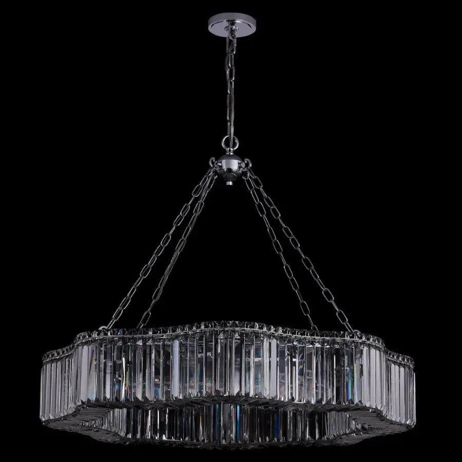 Corda 38" Crystal Pendant in Polished Chrome - Image 2