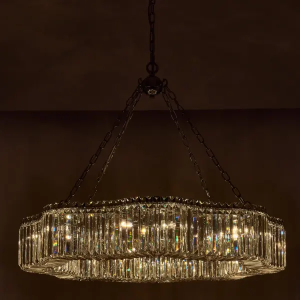 Corda 38" Crystal Pendant in Polished Chrome - Image 3