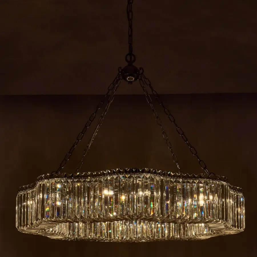 Corda 38" Crystal Pendant in Polished Chrome - Image 3