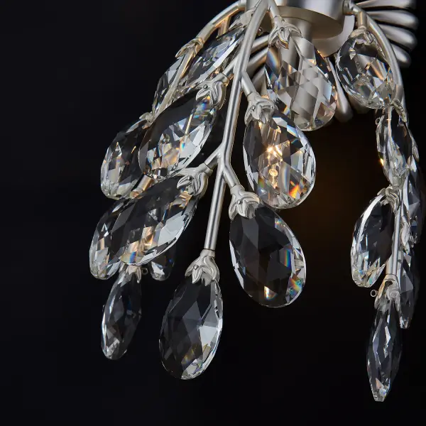 Alloro Clear Crystal Wall Sconce - Image 3