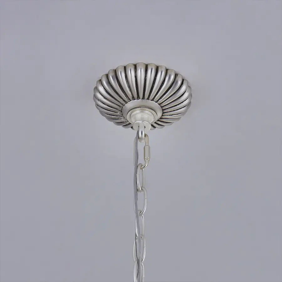 Alloro 26" Clear Crystal Pendant in Pewter - Image 2