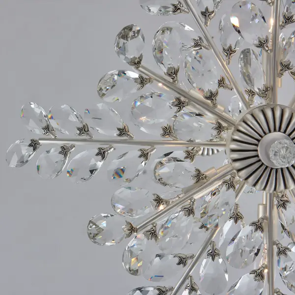 Alloro 26" Clear Crystal Pendant in Pewter - Image 3