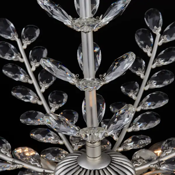 Alloro 32" Clear Crystal Pendant in Pewter - Image 3