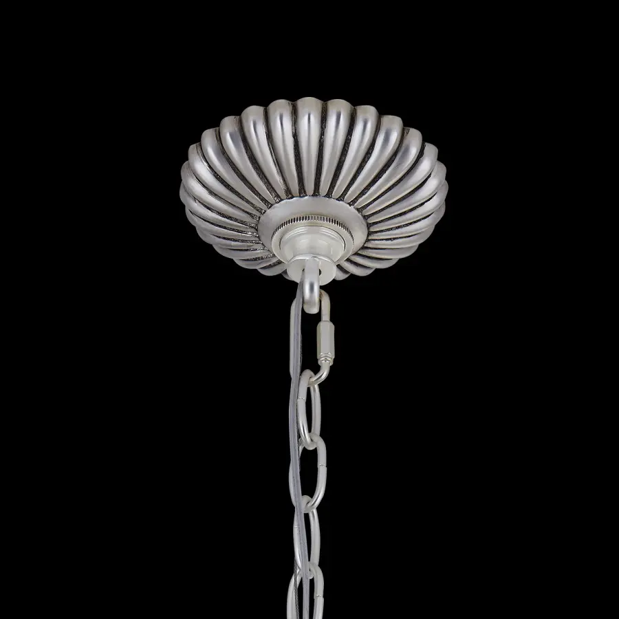 Alloro 32" Clear Crystal Pendant in Pewter - Image 4