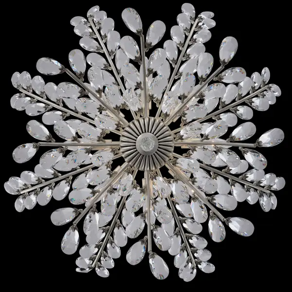 Alloro 32" Clear Crystal Pendant in Pewter - Image 5