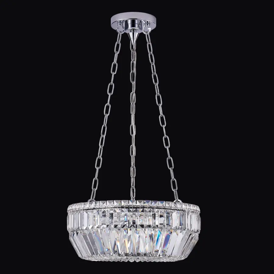 Circolare 19" Crystal Ring Pendant - Image 1