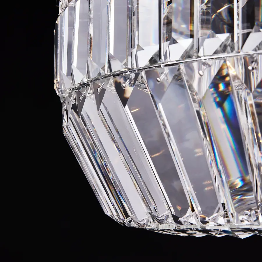 Circolare 19" Crystal Ring Pendant - Image 4