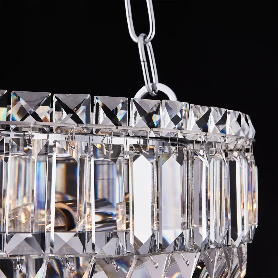 Circolare 19" Crystal Ring Pendant - Image 5