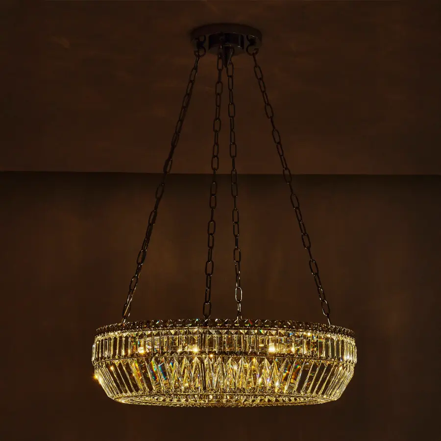 Circolare 28" Crystal Ring Pendant - Image 5