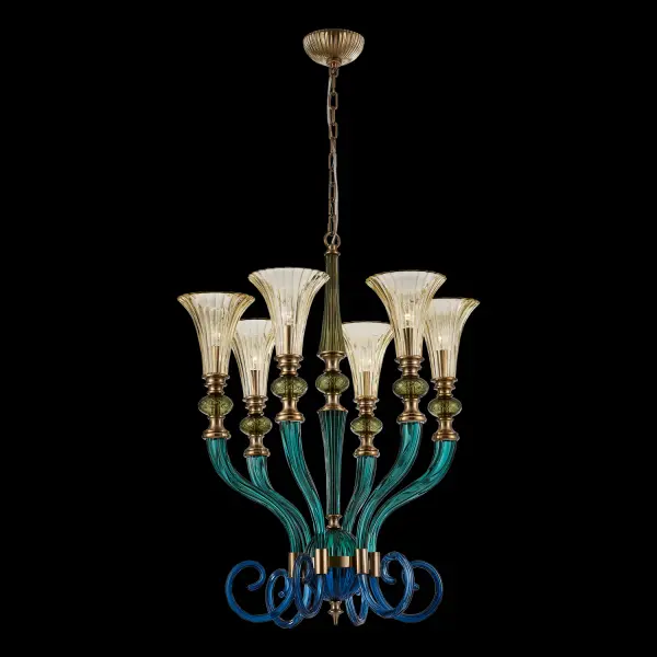 Tinta 6-Light Chandelier in Winter Brass - Image 1