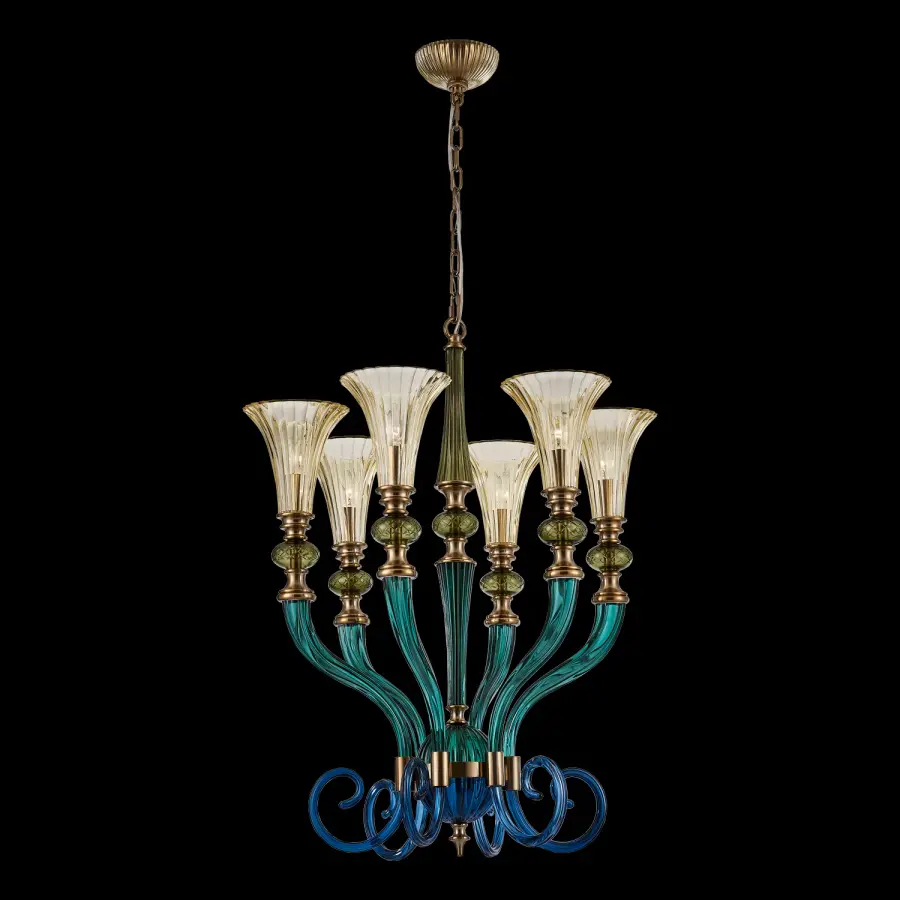 Tinta 6-Light Chandelier in Winter Brass - Image 1