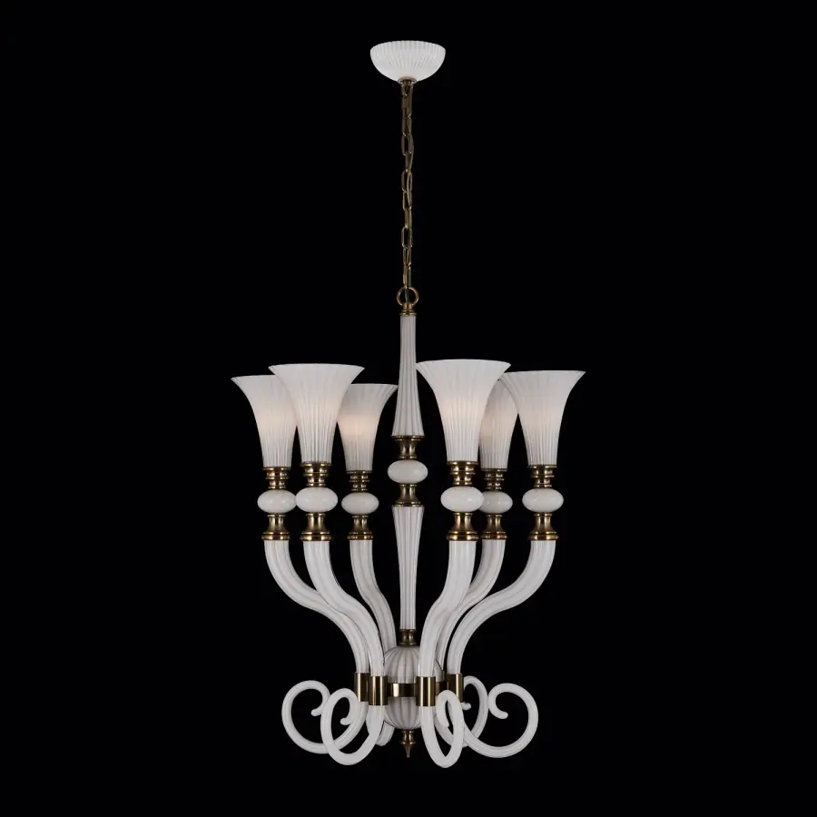Bianca 28" Chandelier in Winter Brass - Image 1